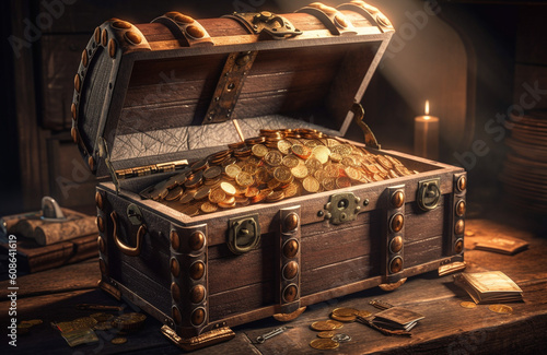 From Pirates to Cryptos: A Glistening Treasure Chest Overflowing with Time-Honored Coins, Sparkling Gems, and the Modern Age Digital Riches of Cryptocurrencies