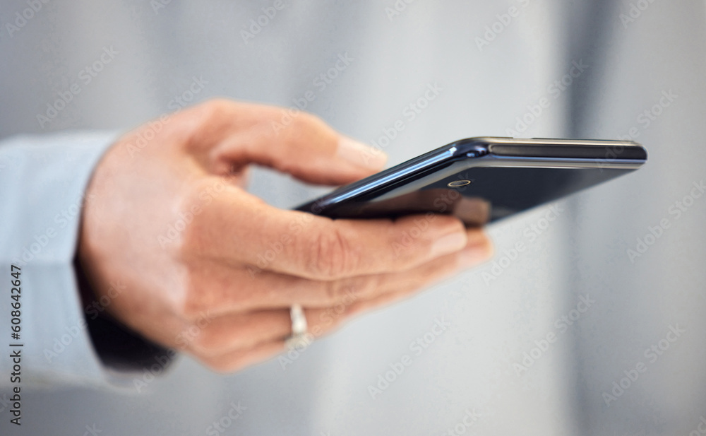 Phone, communication and business person hands with search, social media and networking online. Connection, typing and professional people on mobile chat, internet or Web 3.0 for news or opportunity Phone, communication and business person hands with search, social media and networking online. Connection, typing and professional people on mobile chat, internet or Web 3.0 for news or opportunity