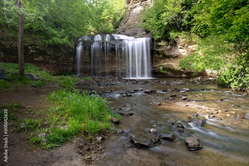 waterfall  flowing , Cascade Falls in Osceola, WI