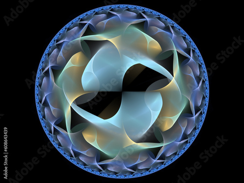 Blue Fractal Pattern