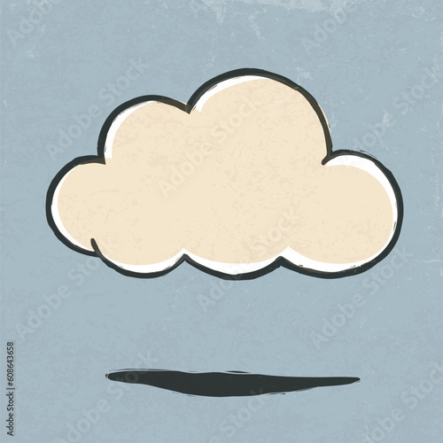 Cloud retro icon. Vector illustration, EPS10.