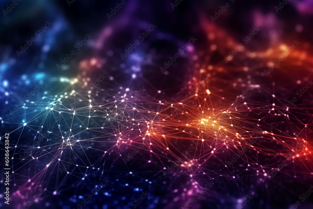 Network connection fiber optic, Abstract futuristic network lines background. AI generative Network connection fiber optic, Abstract futuristic network lines background. AI generative