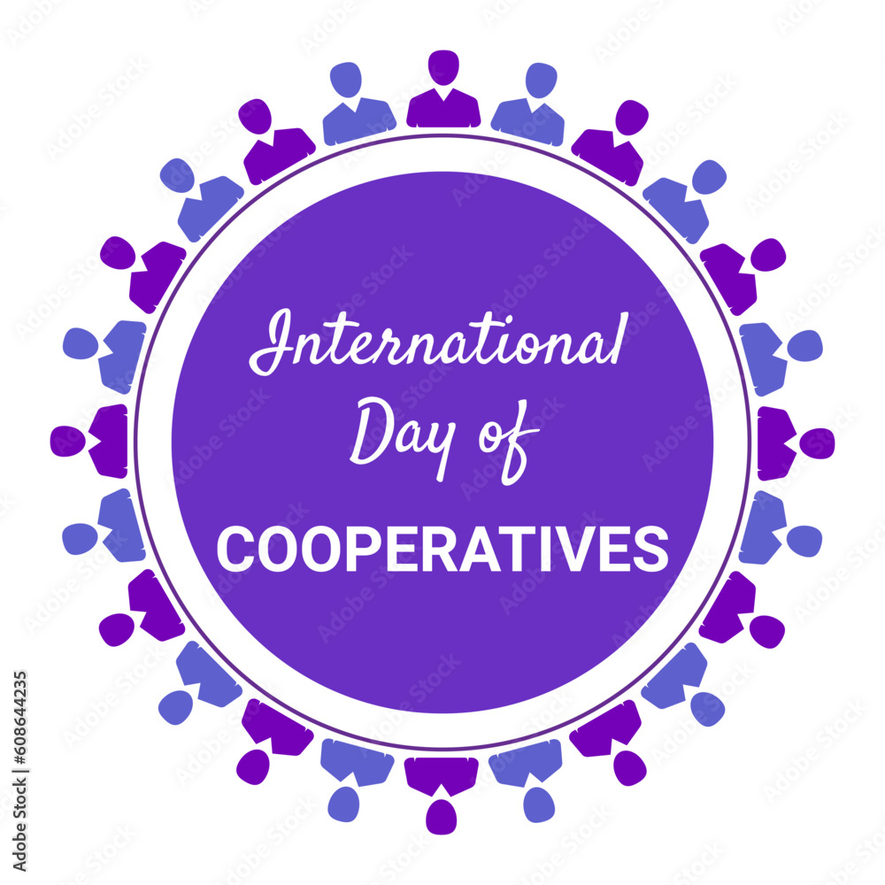 International Day of Cooperatives.  Vector illustration EPS 10 File . Suitable for poster, banner, greeting card.