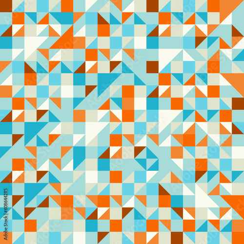 Wallpaper Mural Geometric seamless pattern with triangles and squares Torontodigital.ca