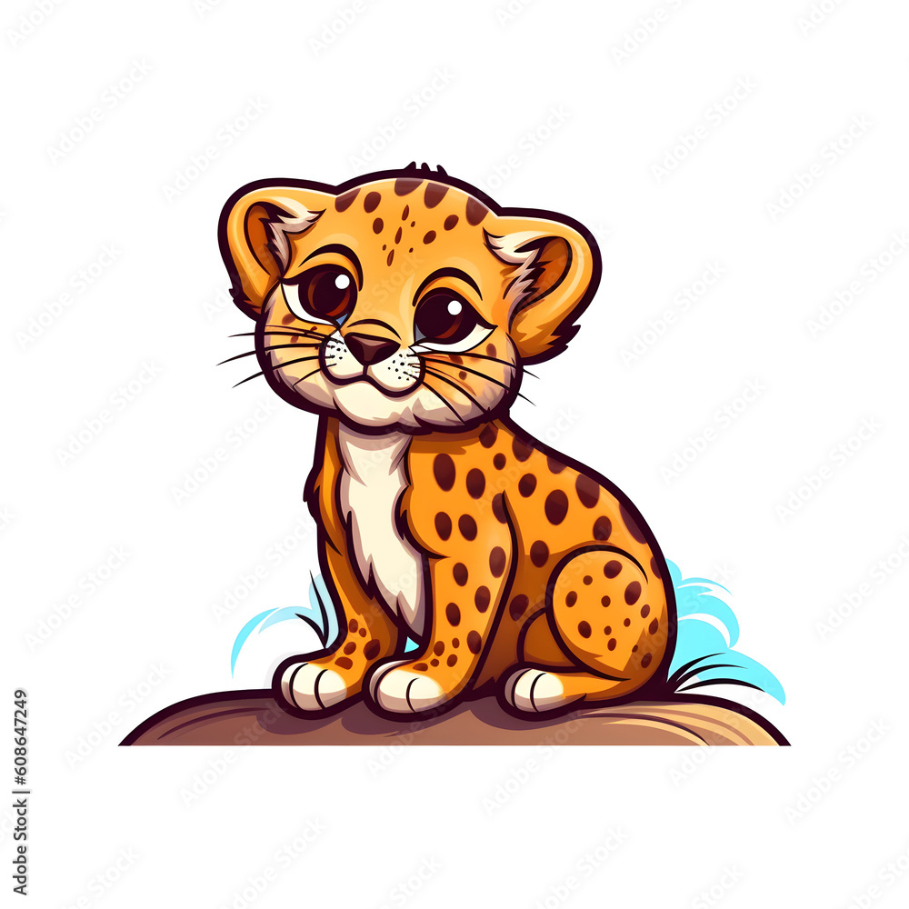 Playful Prowler: Adorable Cheetah Artwork Playful Prowler: Adorable Cheetah Artwork