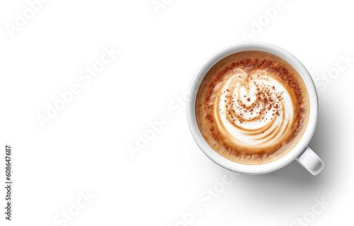 Delicious Cappuccino on a White Background. Generative AI