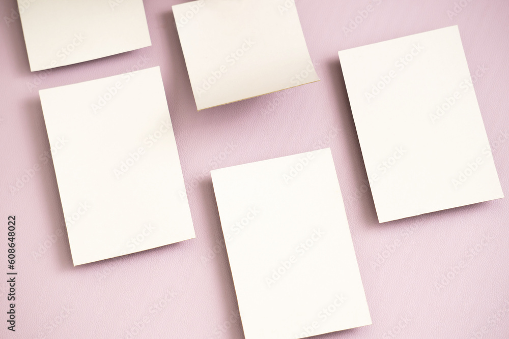 Set of blank business card mockup composition Set of blank business card mockup composition