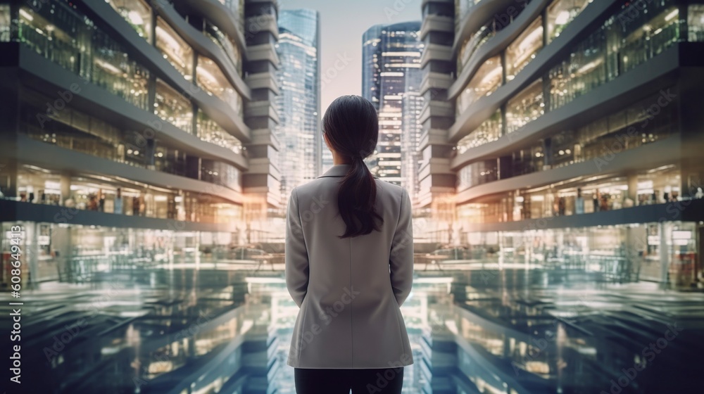 Fototapeta premium Business Woman S1, Generative AI, Illustration