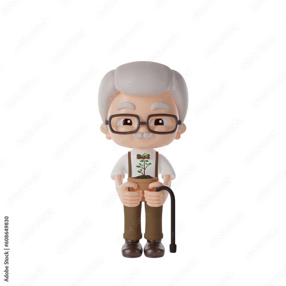 grandpa 3d Illustration