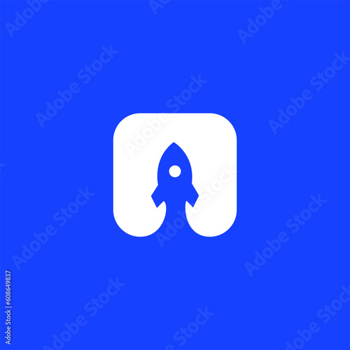 Rocket Logo Design Template, Suitable For, Company, Business, Sticker, T-Shirt