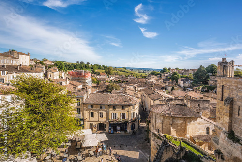 Panorama of Saint Emilion in Bordeaux region in France photo