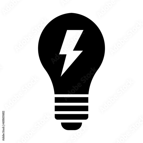 Energy Efficiency Glyph Icon Design