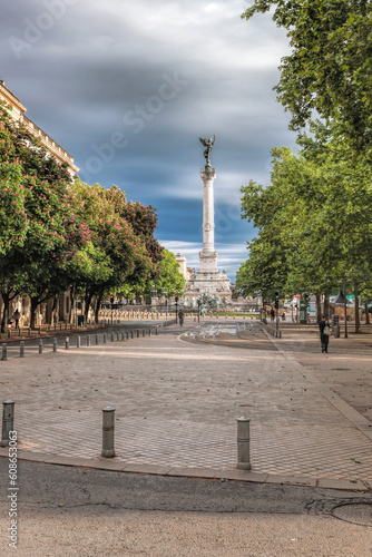 Girondins Monument is located at Place des Quinconces square in the centre of Bordeaux city in France © Tomas Marek
