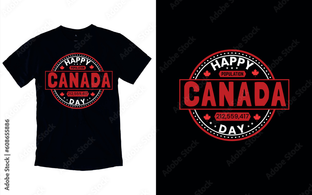 Canada Day T-shirt Design, Happy Canada Day Canada Day T-shirt Design, Happy Canada Day