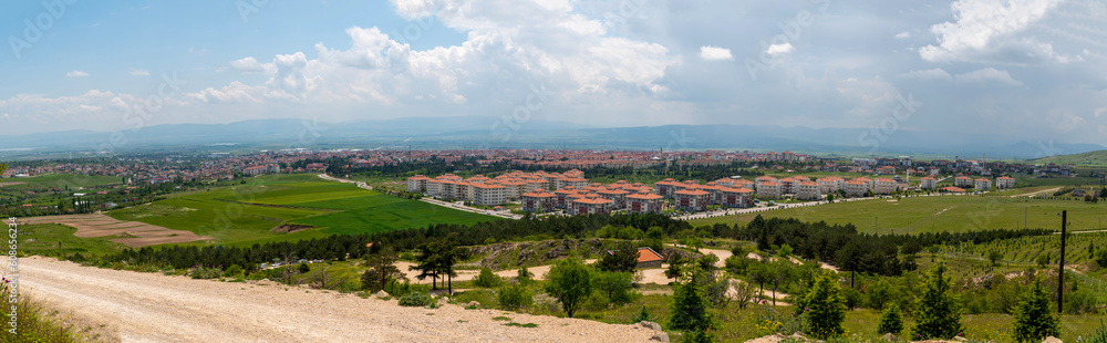 Panoramic view of Merzifon city, Amasya, Turkey