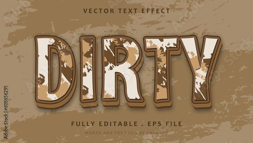 3d Grunge Dirty Editable Text Effect Design Template