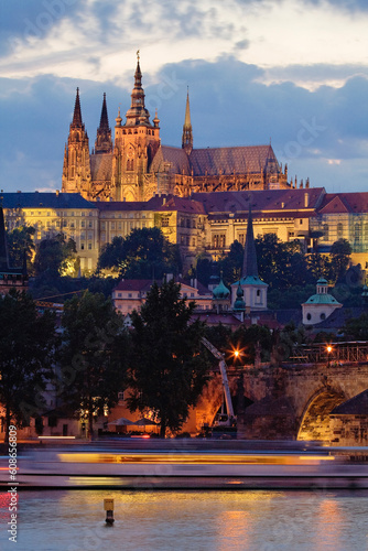 Karlsbrücke mit Prager Burg, Hradschin, Prag, Tschechische Republik