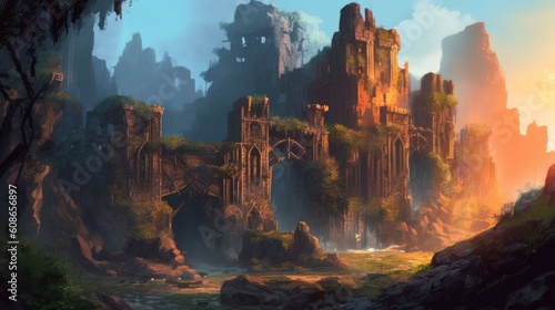 Old Ruins Game Art Wallpaper Background © Damian Sobczyk