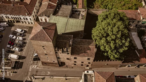 Aerial View of Ancient Italian Village Lendinara photo