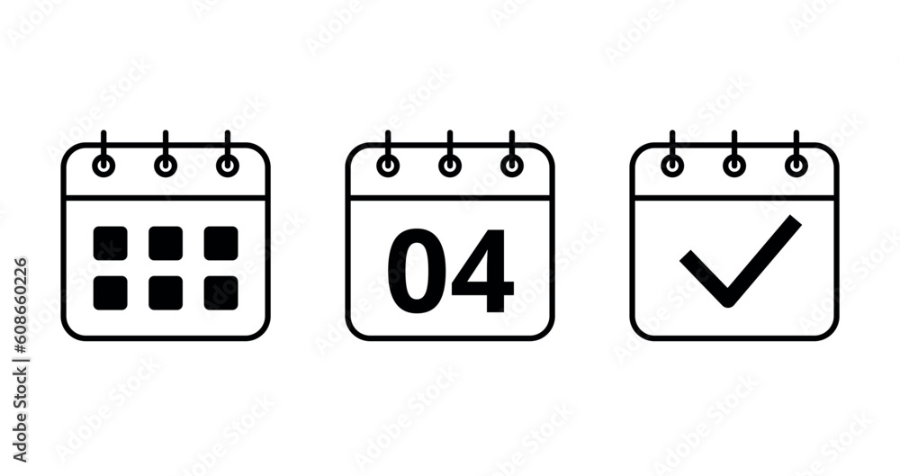 Calendar vector flat icons for websites and graphic resources. Specific day calendar icon vector illustration. Day 04 marked on the calendar. Calendar vector flat icons for websites and graphic resources. Specific day calendar icon vector illustration. Day 04 marked on the calendar.