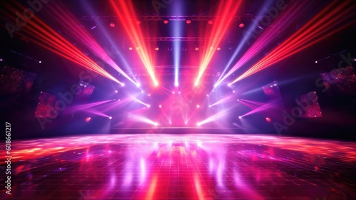 concert stage show vivid light   Generative AI