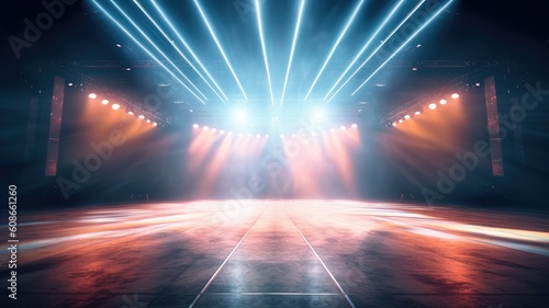 concert stage show vivid light , Generative AI © SUPHANSA