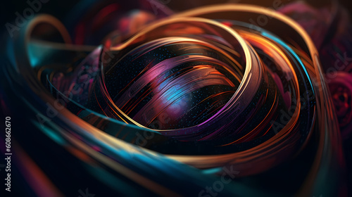 Abstract technology background, Swirling patterns | Ai generated
