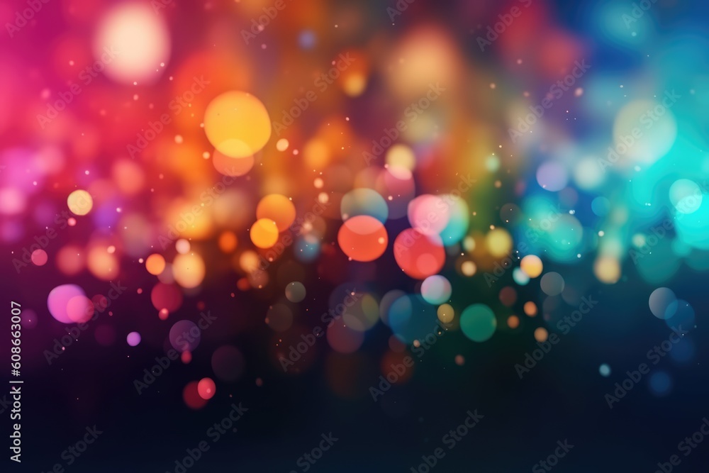 Red, blue, green and orange bokeh lights at night, vertical, created using generative ai technology Red, blue, green and orange bokeh lights at night, vertical, created using generative ai technology