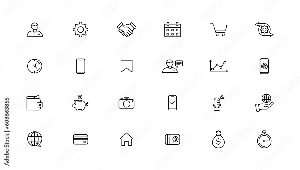 Popular Thin line icon Set. Thin Line Outline Icons.Vector illustrato Popular Thin line icon Set. Thin Line Outline Icons.Vector illustrato