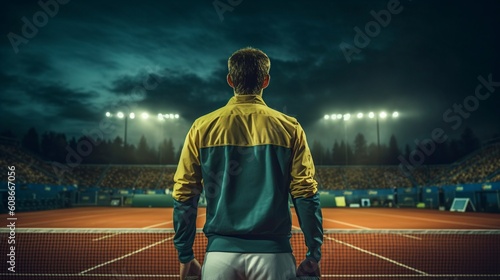 Tennis Player Man, Generative AI, Illustration © emir