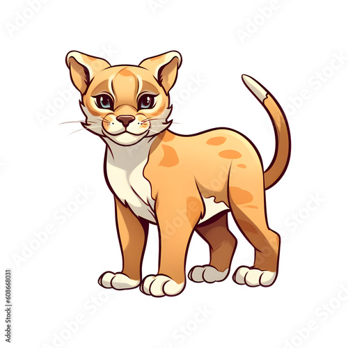 Majestic Mountain Cat: Delightful Puma Illustration