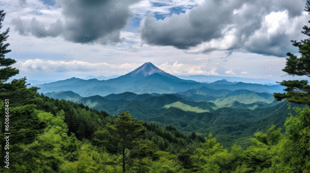 Fototapeta premium View to Japan Mountains