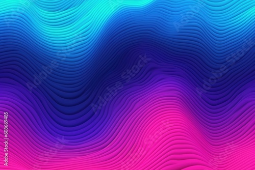 Close up of blue to pink seamless wave pattern, created using generative ai technology