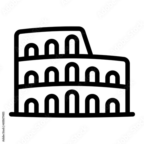 colosseum line icon