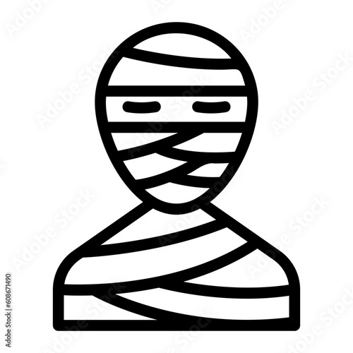 mummy line icon
