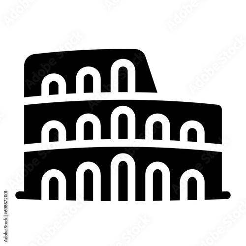 colosseum glyph icon