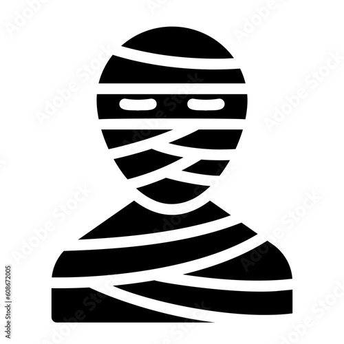 mummy glyph icon