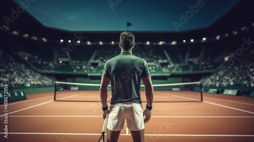 Tennis Player Man, Generative AI, Illustration © emir
