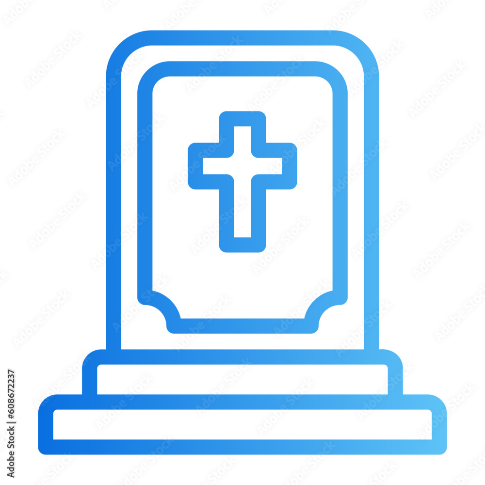 Fototapeta premium tomb gradient icon