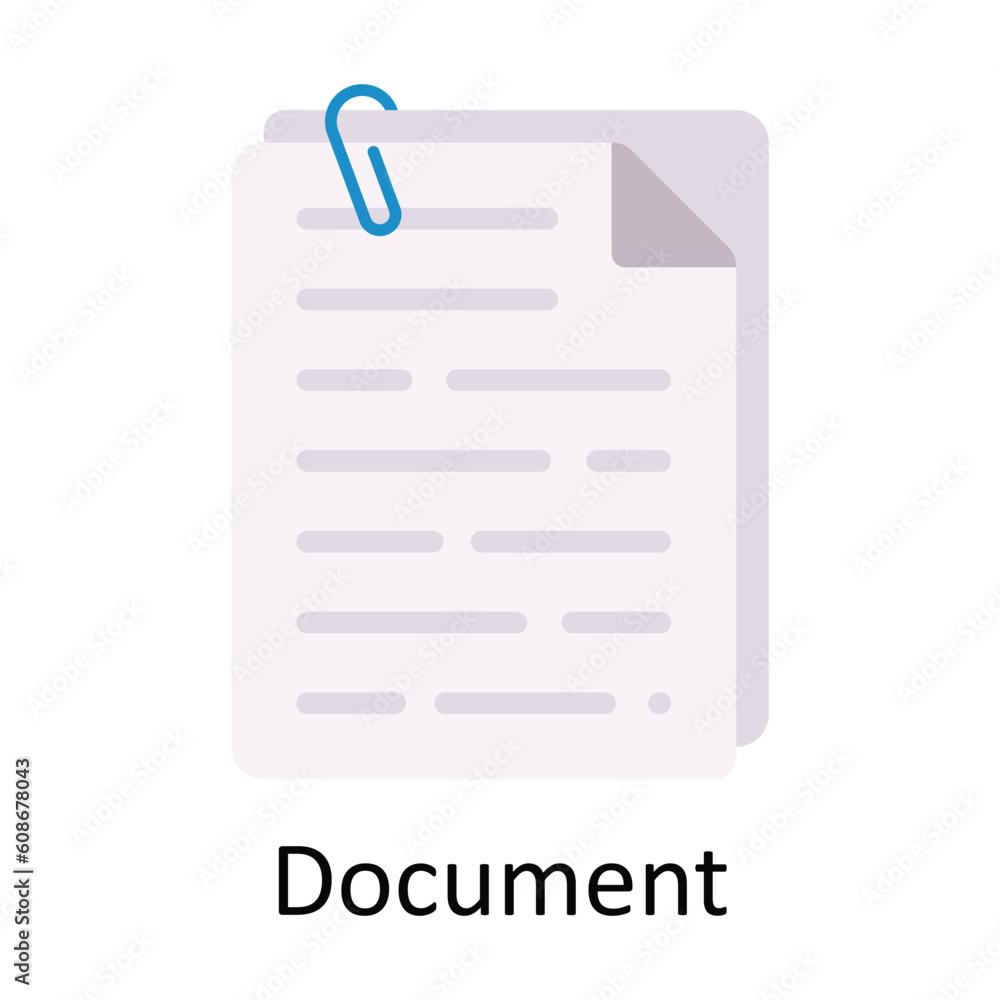 Document Vector  Flat Icon Design illustration. Education and learning Symbol on White background EPS 10 File