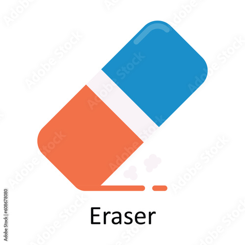 Eraser Vector  Flat Icon Design illustration. Education and learning Symbol on White background EPS 10 File