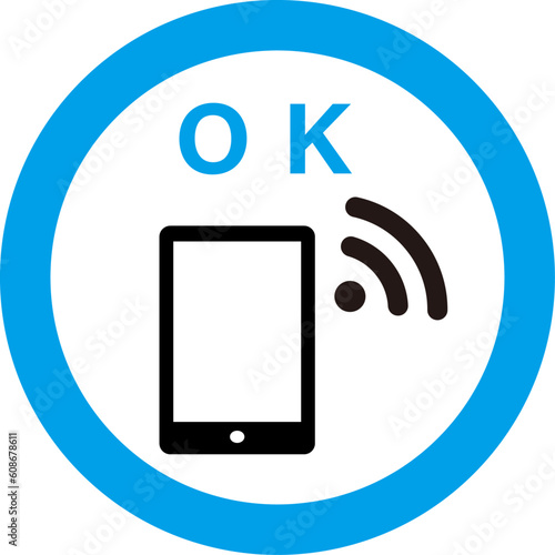スマホ使用OKのアイコン
