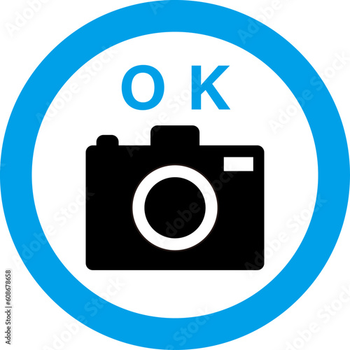 写真撮影OKのアイコン