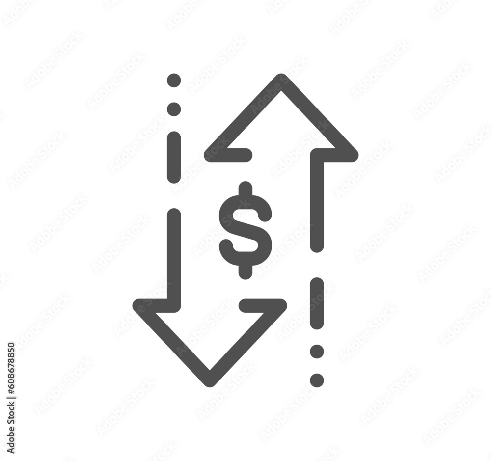 Finance related icon outline and linear symbol. Finance related icon outline and linear symbol.
