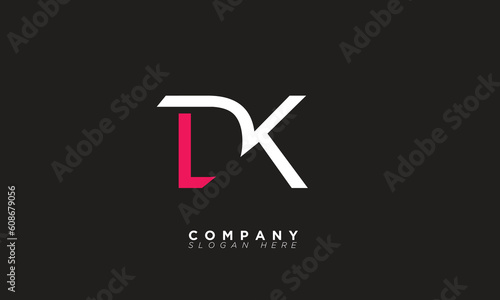 DK Alphabet letters Initials Monogram logo KD, D and K