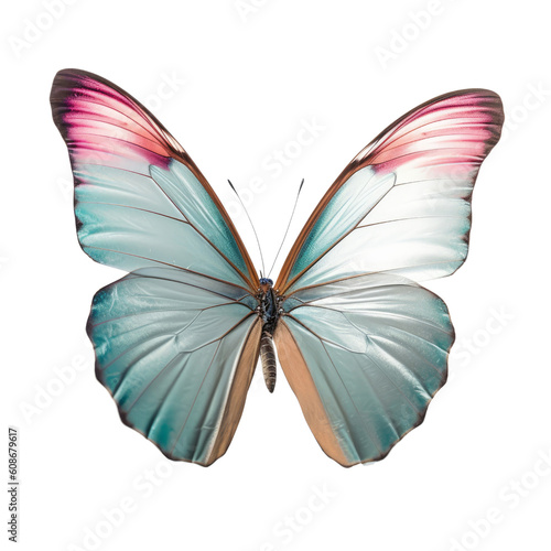 pastel butterfly isolated on transparent background cutout © Papugrat