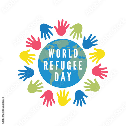World refugee day, vector, icon.