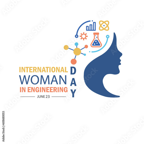 International Women in Engineering Day vector.