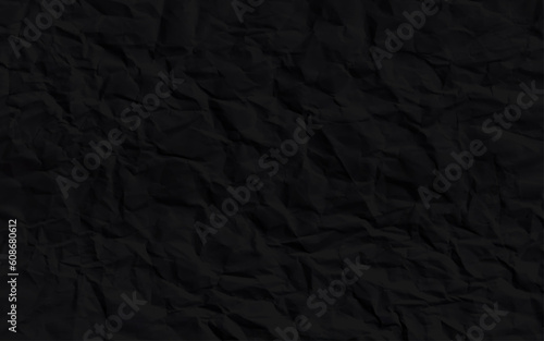 Black texture of crumpled paper. Vector illustration. Vector art