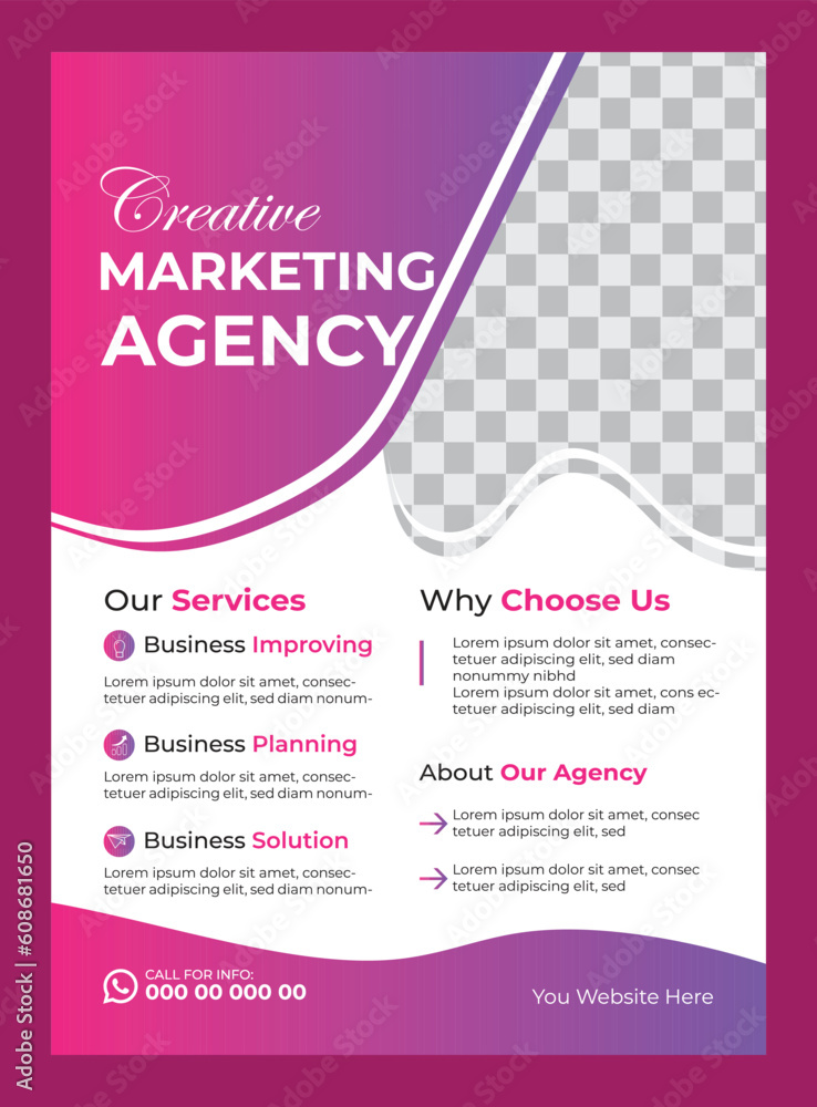 Corporate business flyer design template
